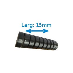 Ruban adhésif PVC noir larg 15 mm long 10 m, lot de 10 rouleaux