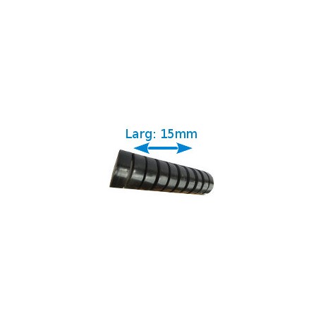 Ruban adhésif PVC noir larg 15 mm long 10 m, lot de 10 rouleaux