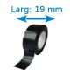 Ruban adhésif PVC noir larg 19 mm long 10 m