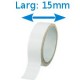 Ruban adhésif PVC blan larg 15 mm long 10 m, lot de 10 rouleaux